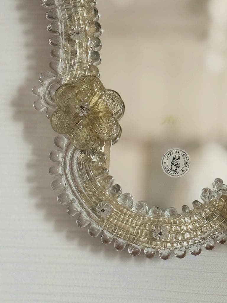 ムラーノガラス　＜Ａ＞　壁掛け・スタンドミラー　ベネチアンガラス　イタリア