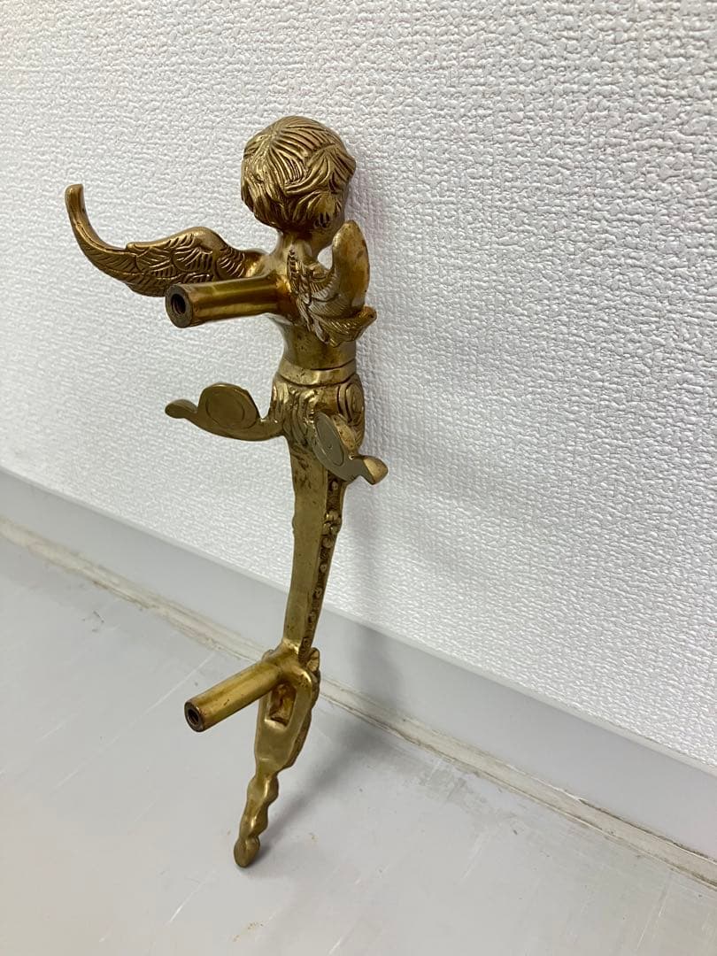 アンティーク天使の 高級ドアハンドル　レトロな取手　エンジェル　鋳物　ドアノブ