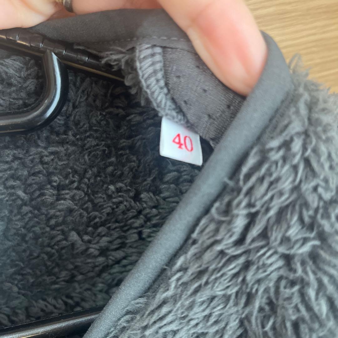 DANTON ダントン ハイパイルボアフリースベスト 40 チャコール