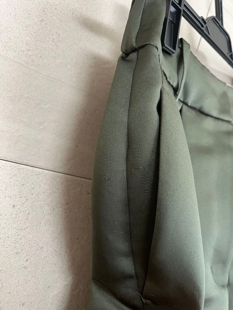 heve サテンフレアガウチョパンツ オリーブ 38 ヘイヴ