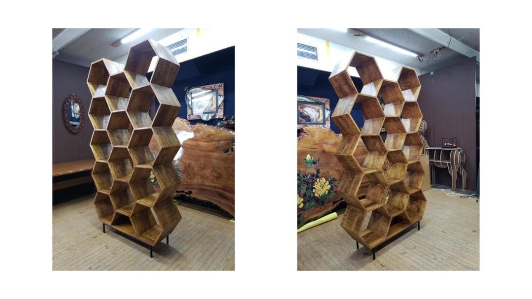 むみゅう　a17　美品　ノーチェ　NOCE　蜂の巣型　ブックシェルフ