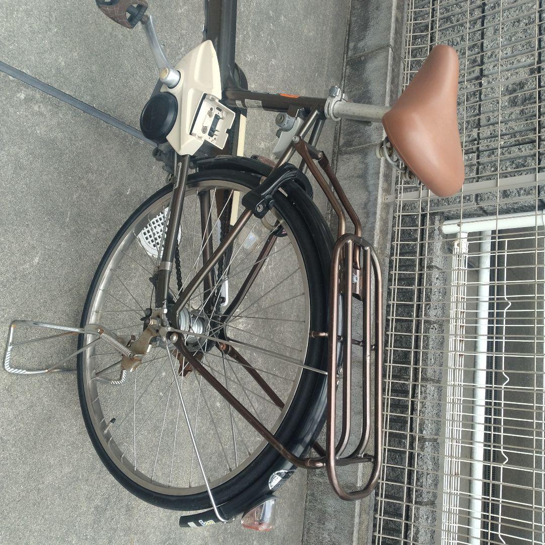 電動アシスト自転車 ブラウン 26インチ 前カゴ付き