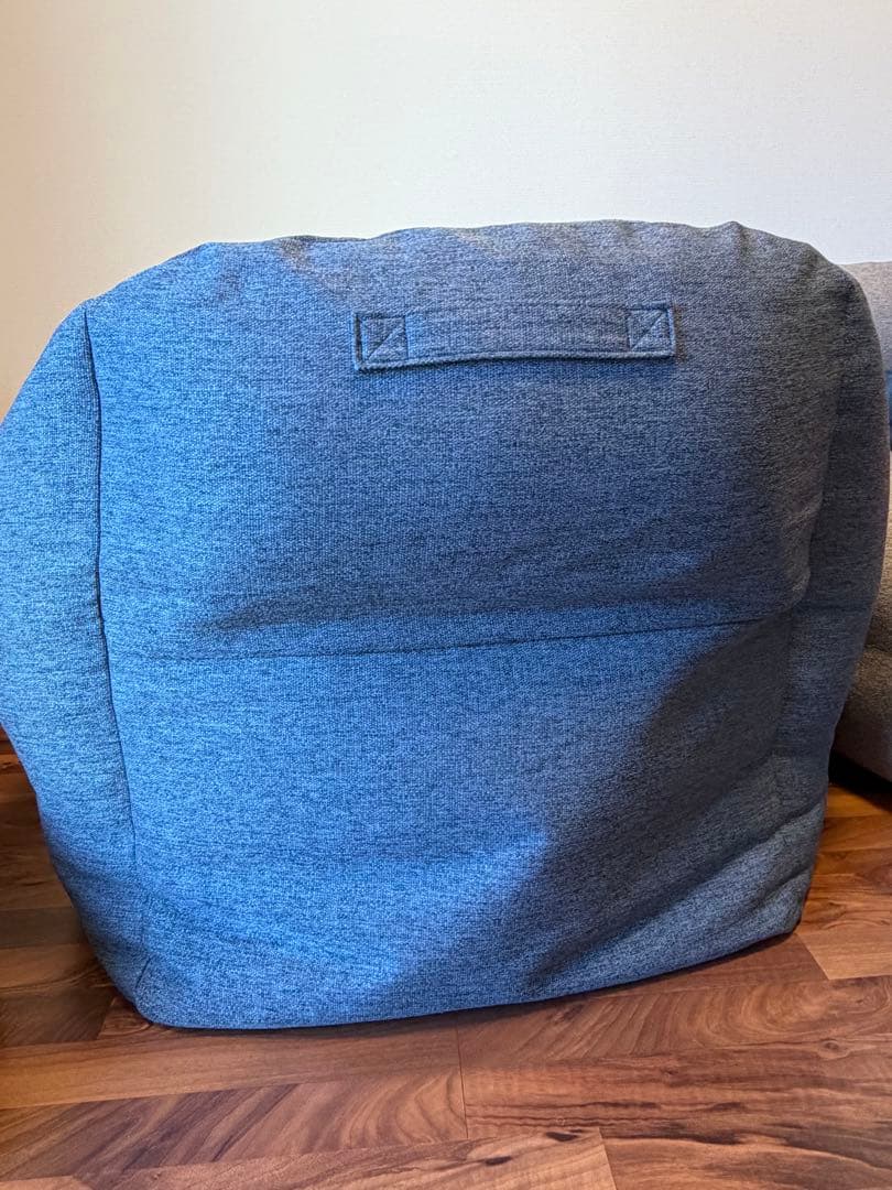 【2点セット】無印良品 空気でできたソファ　ブルー&グレー