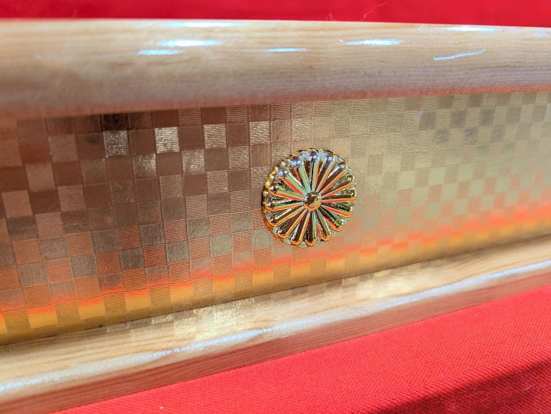 45号 黄金鶴 御殿台 セパレート 飾り台 畳台 金色 繧繝 金具 雛人形