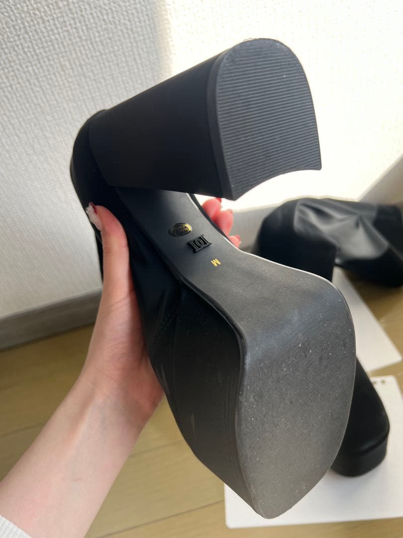 ダーリッチ　ウルトラストレッチロングブーツ黒Mサイズ-美品-