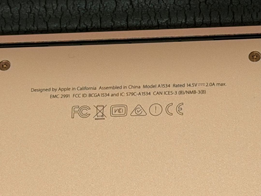 【美品】512GB ローズピンク MacBook A1534 12inch