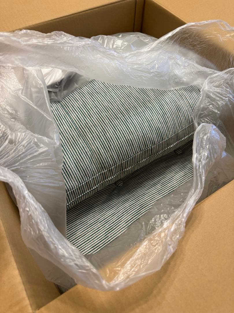 D&D マルニ60 ソファー クッション 久留米絣 グリーン ミナペルホネン