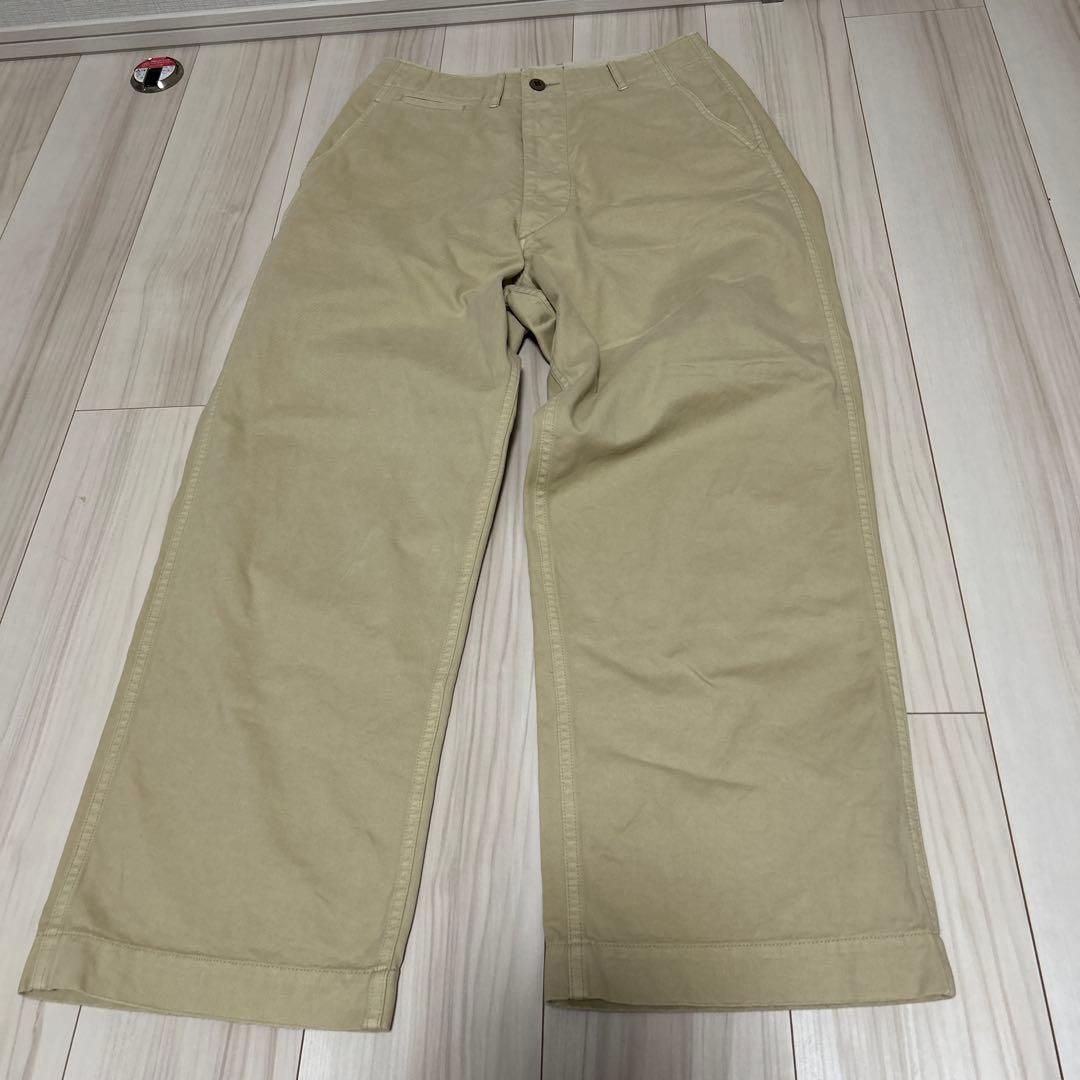 最終値下げ！Higuchi×S チノワイドパンツ　ベージュ　サイン入り