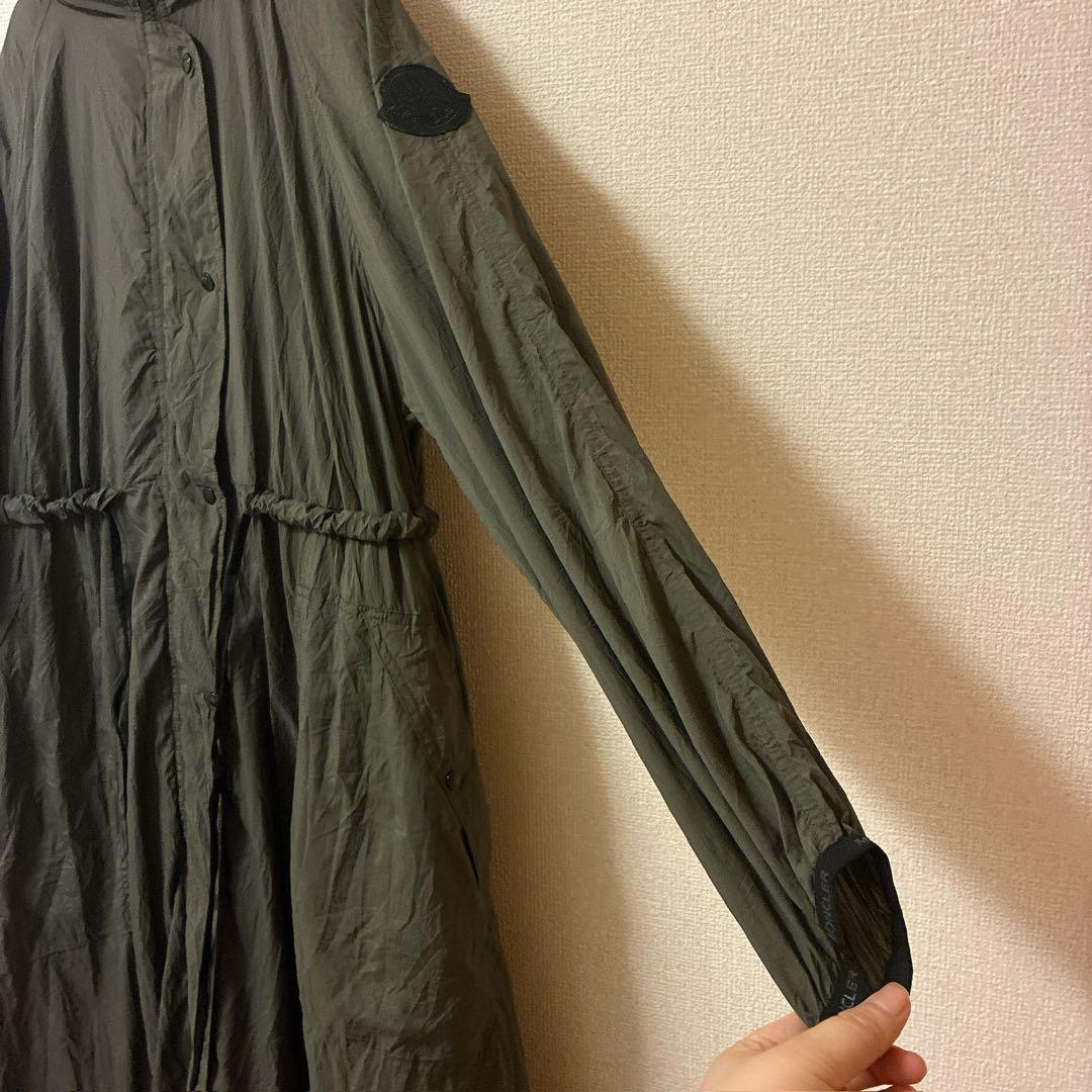 MONCLER オリーブ ロングコート ダウン アウター モッズコート