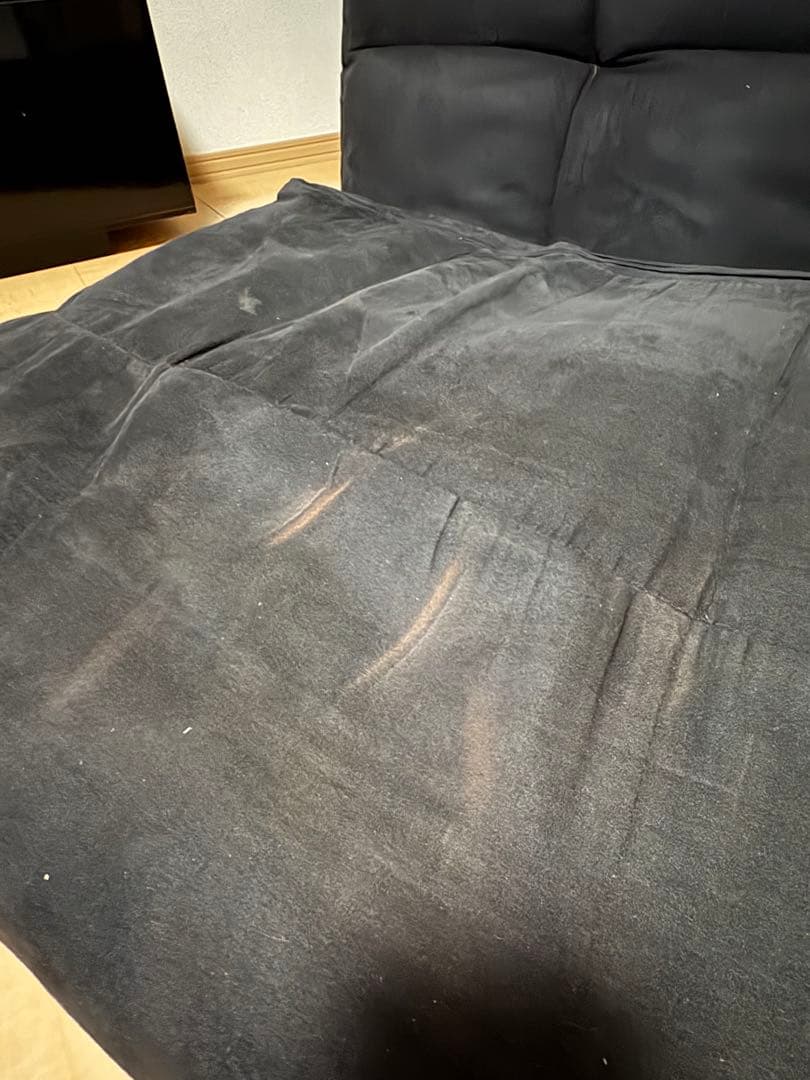 2人掛けソファベッド 黒