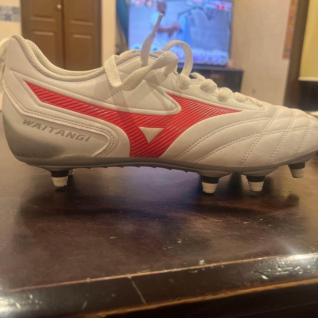 WAITANGI ホワイト/レッド ラグビーシューズ