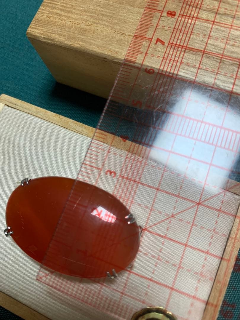 天然石瑪瑙帯留桐箱入