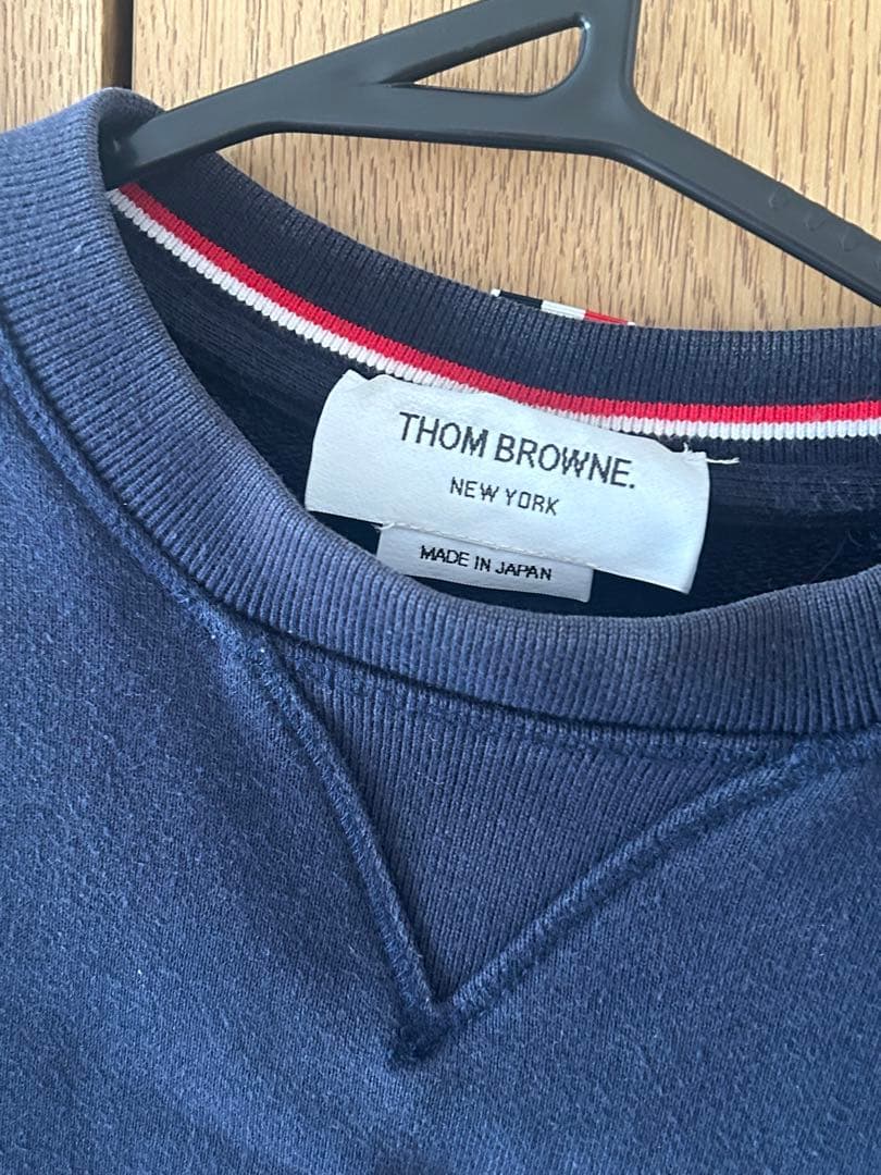 THOM BROWNE ネイビー トレーナー