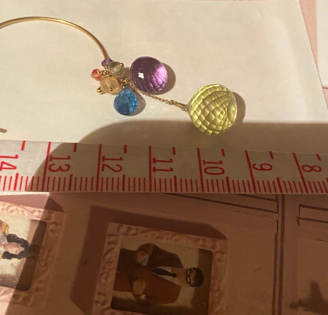 Sweet Pea 天然石フープピアス