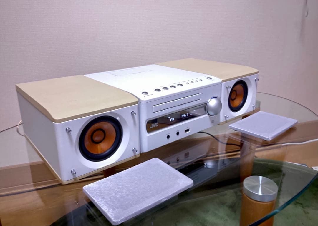 【美品】人気・JVC CA-EXS3 ウッドコーン/リモコン