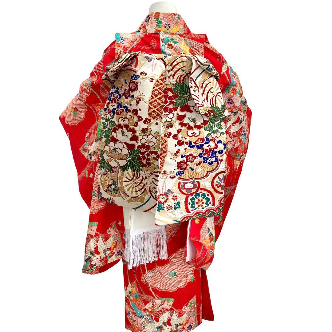 現代 7歳 女の子 子供着物 七五三 現代着物 NO2