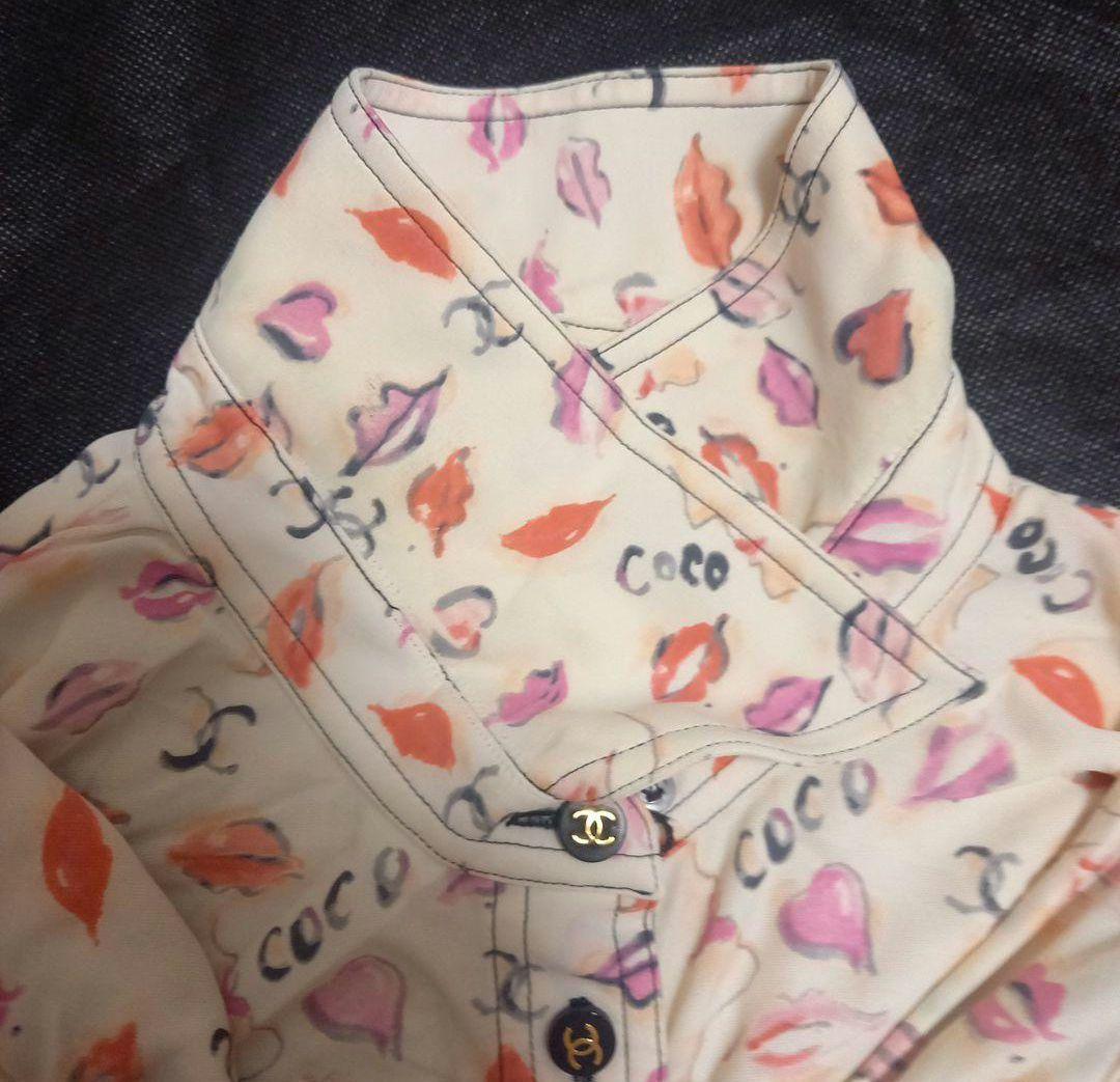 シャネル リッププリント 長袖シャツ