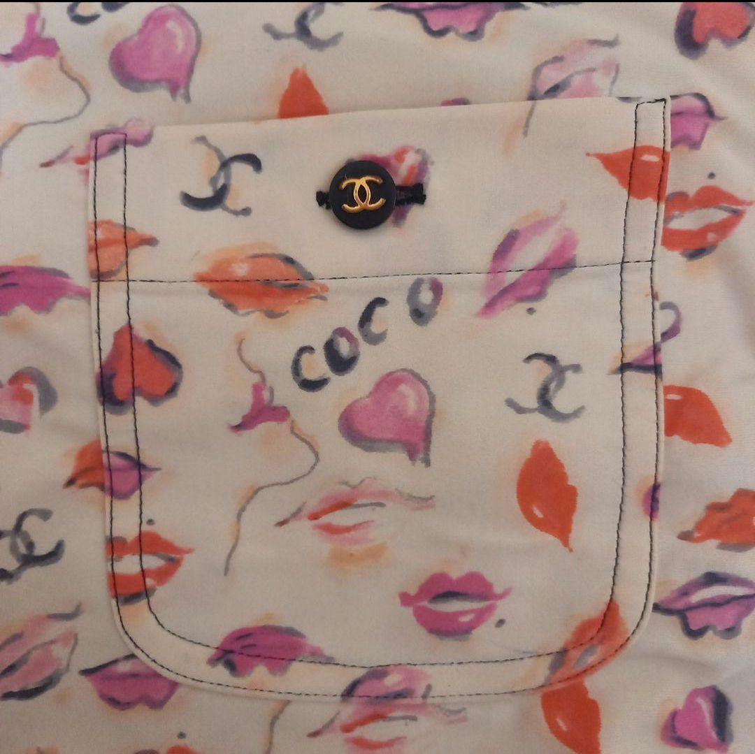 シャネル リッププリント 長袖シャツ