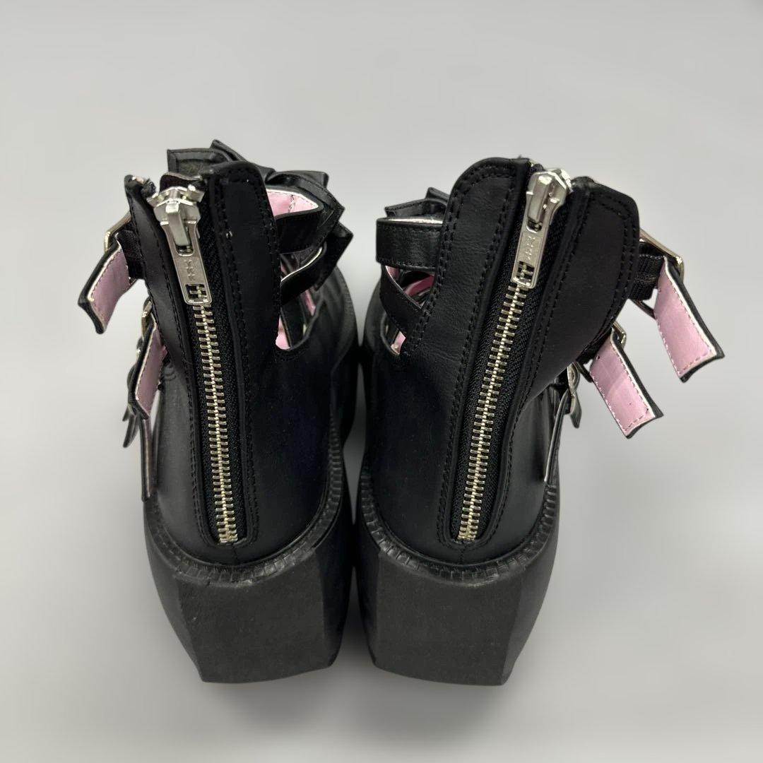 正規品 Demonia デモニア VIOLET-45 黒 厚底 おでこ靴