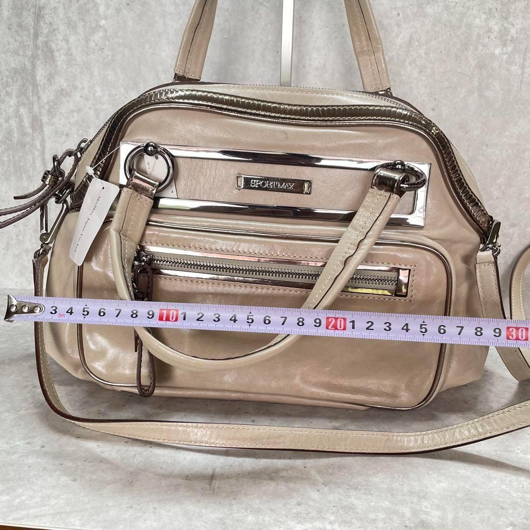 MaxMara SPORTMAX ♡ 牛革 2WAYバッグ 定価117600円