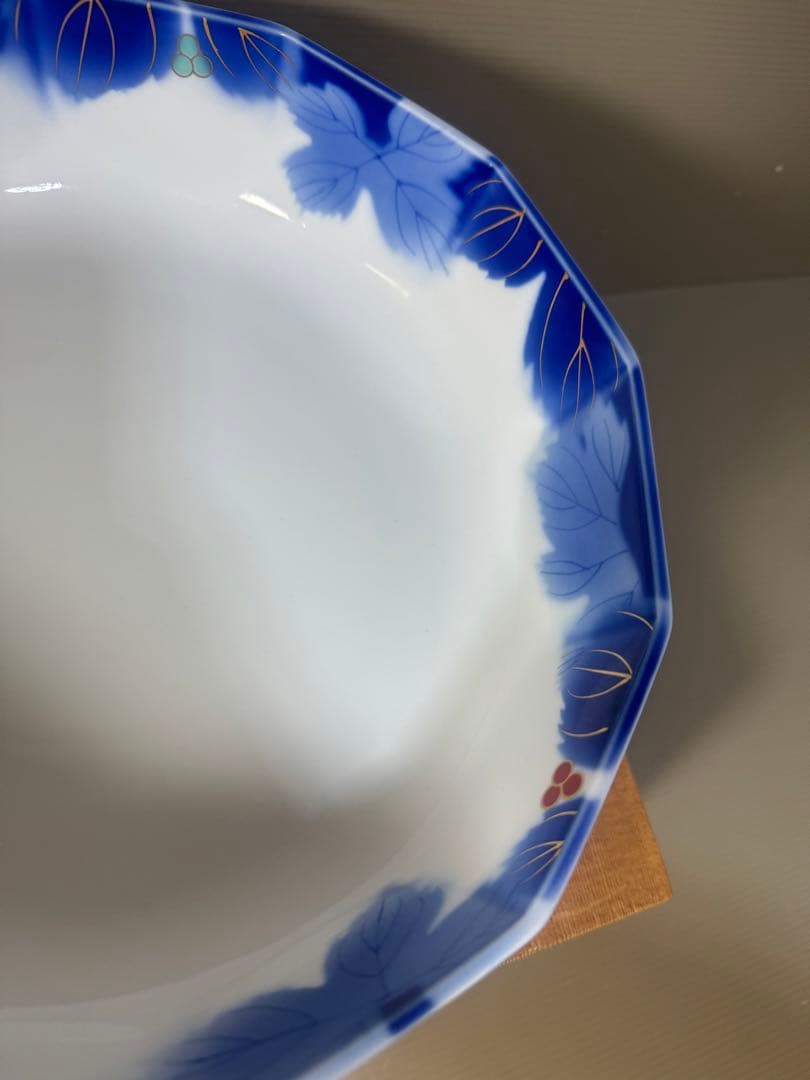 2545 深川製磁　染錦葡萄　鉢　未使用