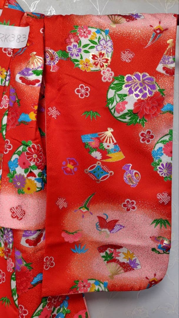 RK383アンティーク子供着物着丈72センチ裄丈35センチ正絹綺麗美品