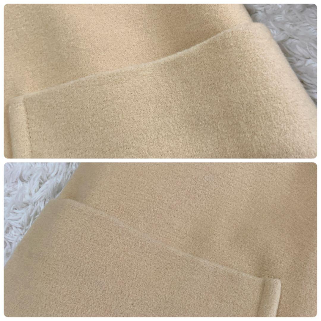 ヨコ糸アンゴラ100✨バーバリーズ ウールコート ダブルブレスト ベージュ L