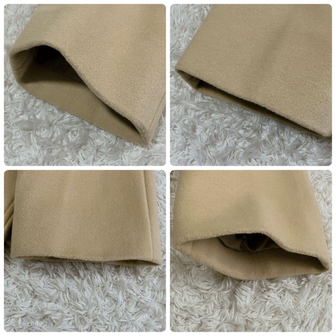 ヨコ糸アンゴラ100✨バーバリーズ ウールコート ダブルブレスト ベージュ L