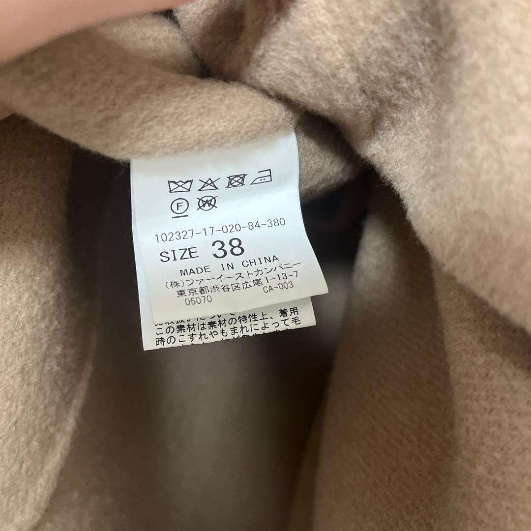 【美品】ANAYI シャルムビーバーミドルケープコート　キャメル