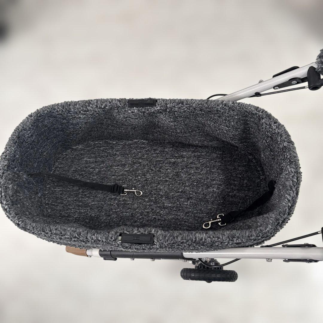 ハンドメイド製作エアバギートーム3 (ラージサイズ)コットカバー　ボアエコファー