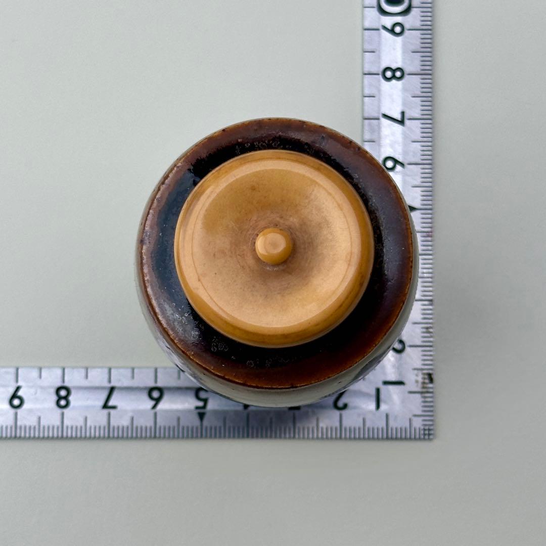 江戸後期頃 茶入れ 茶道具 時代物 仕覆付き 骨董品　アンティーク