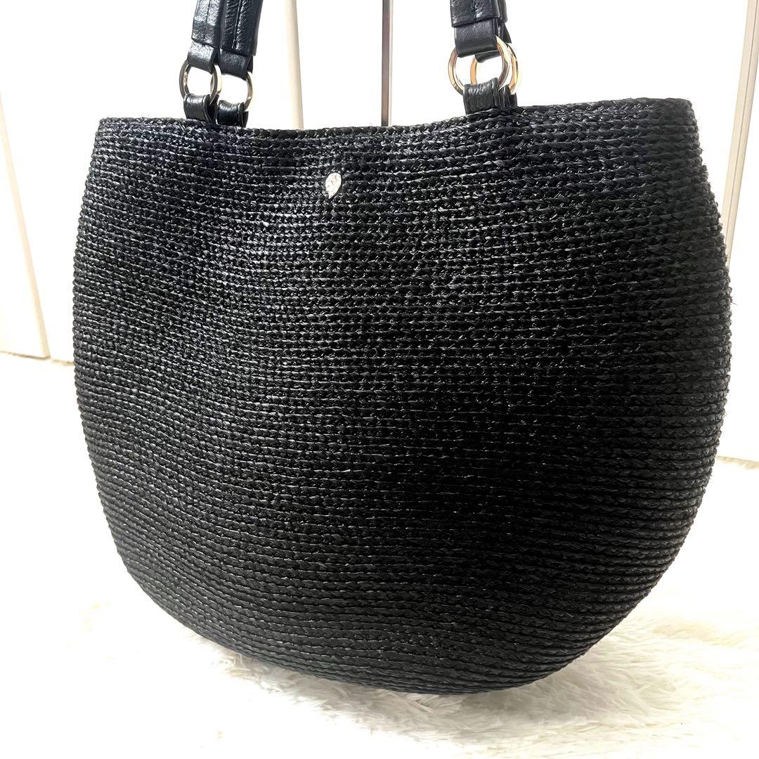 美品 ヘレンカミンスキー HELEN KAMINSKI トート レザー ラフィア