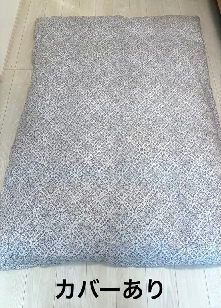 【美品】 ふとんタナカ 羽毛布団 シングル ダウン 90% カバー付き