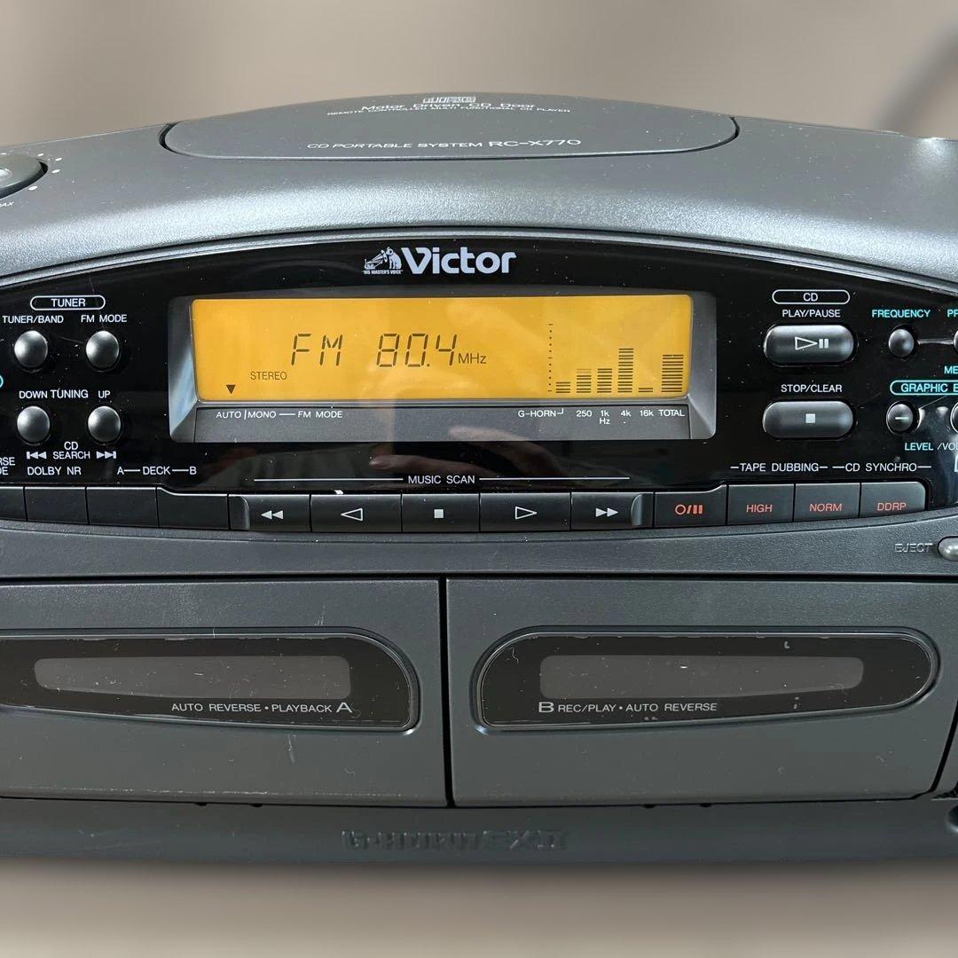VICTOR CD ラジカセ RC-X770 G-HORN 動作品