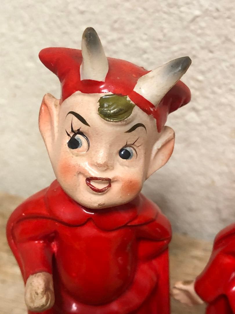 ビンテージ50s デビル 悪魔　レッドデビル 妖精　ミッドセンチュリー　レトロ