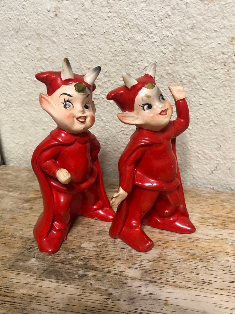 ビンテージ50s デビル 悪魔　レッドデビル 妖精　ミッドセンチュリー　レトロ