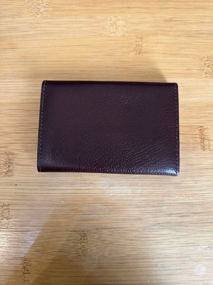 IL BISONTE ダークブラウン レザー 名刺入れ ボタン留め式