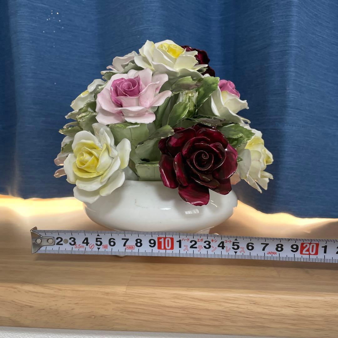ロイヤルドルトン　陶器のバラ　置物　陶花　ヴィンテージ品