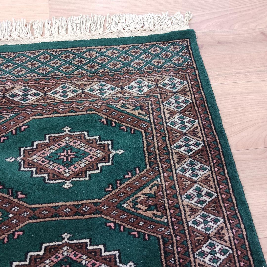 Y2097 パキスタン絨毯 ウール 手織り トライバルラグ 　ma