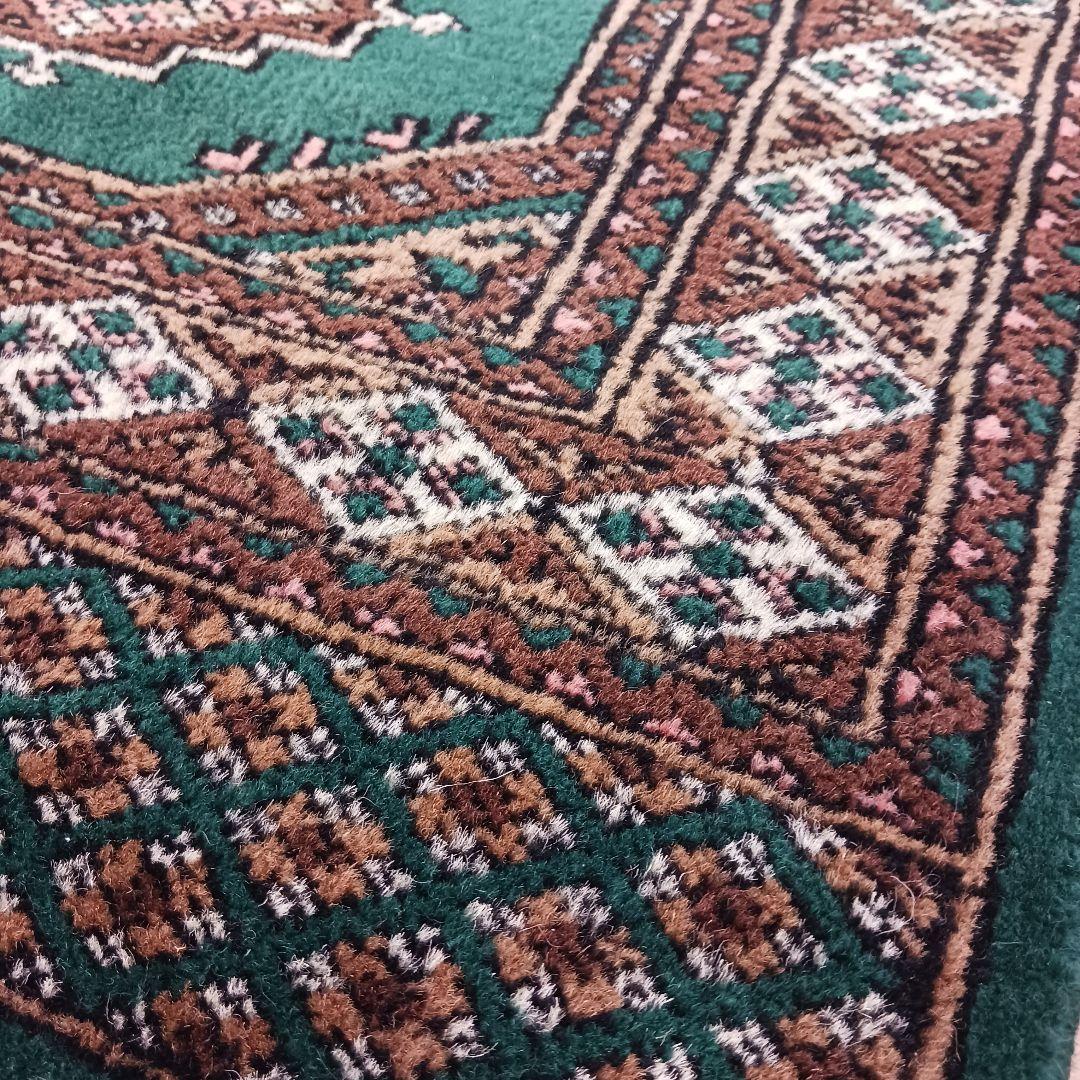 Y2097 パキスタン絨毯 ウール 手織り トライバルラグ 　ma