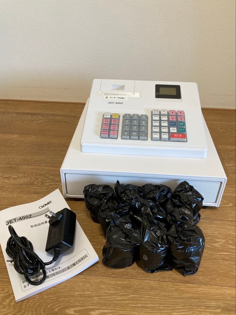 レジスター クローバー電子 JET-400Z 感熱紙タイプ レジロール10巻付