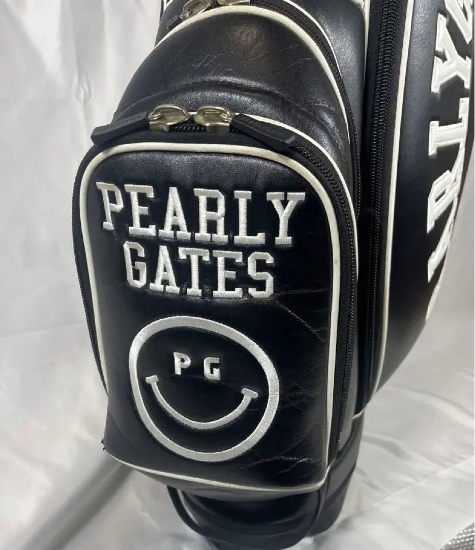 PEARLY GATES キャディバッグ ブラック/ホワイト