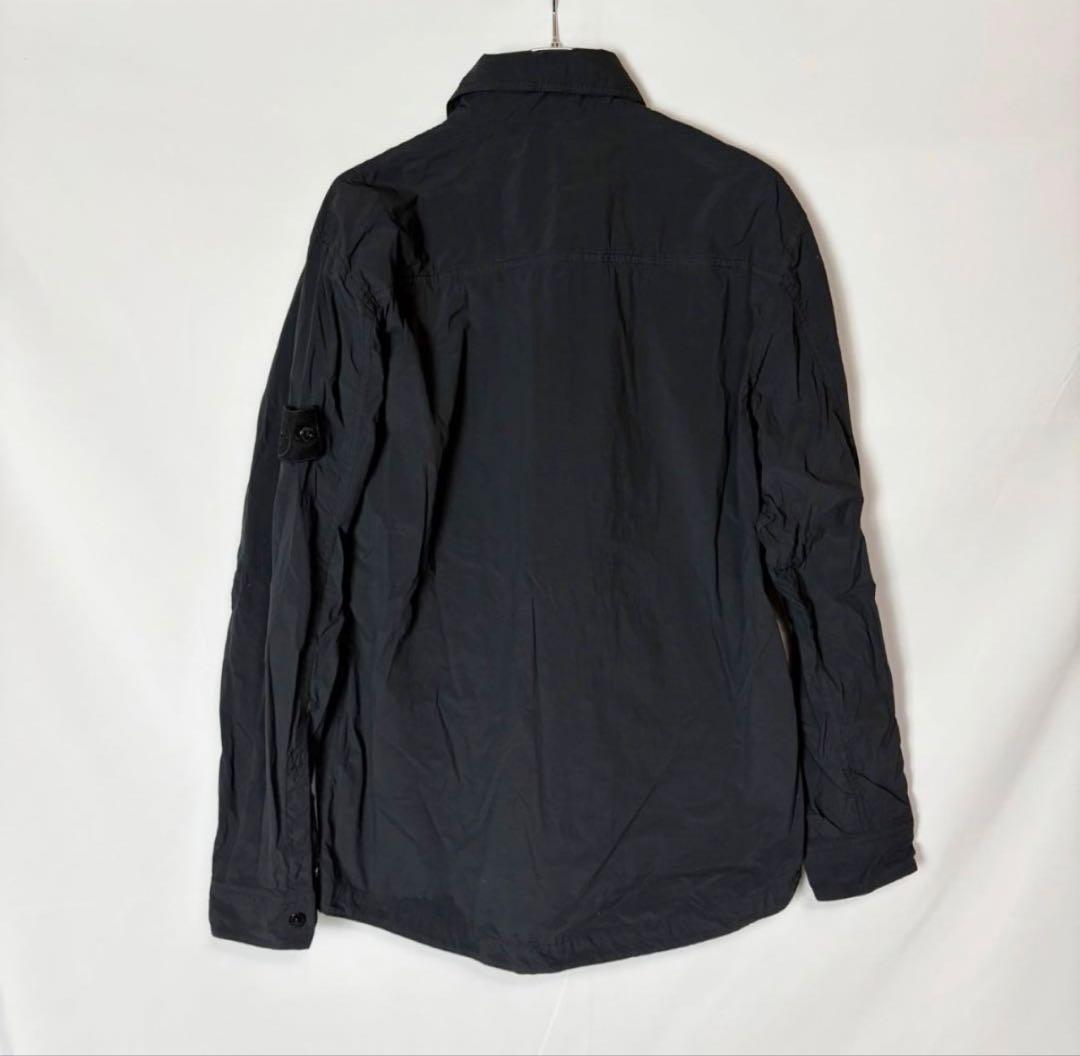 【美品✨】ストーンアイランド　ゴースト　長袖シャツ　ブラックワッペン　Lサイズ