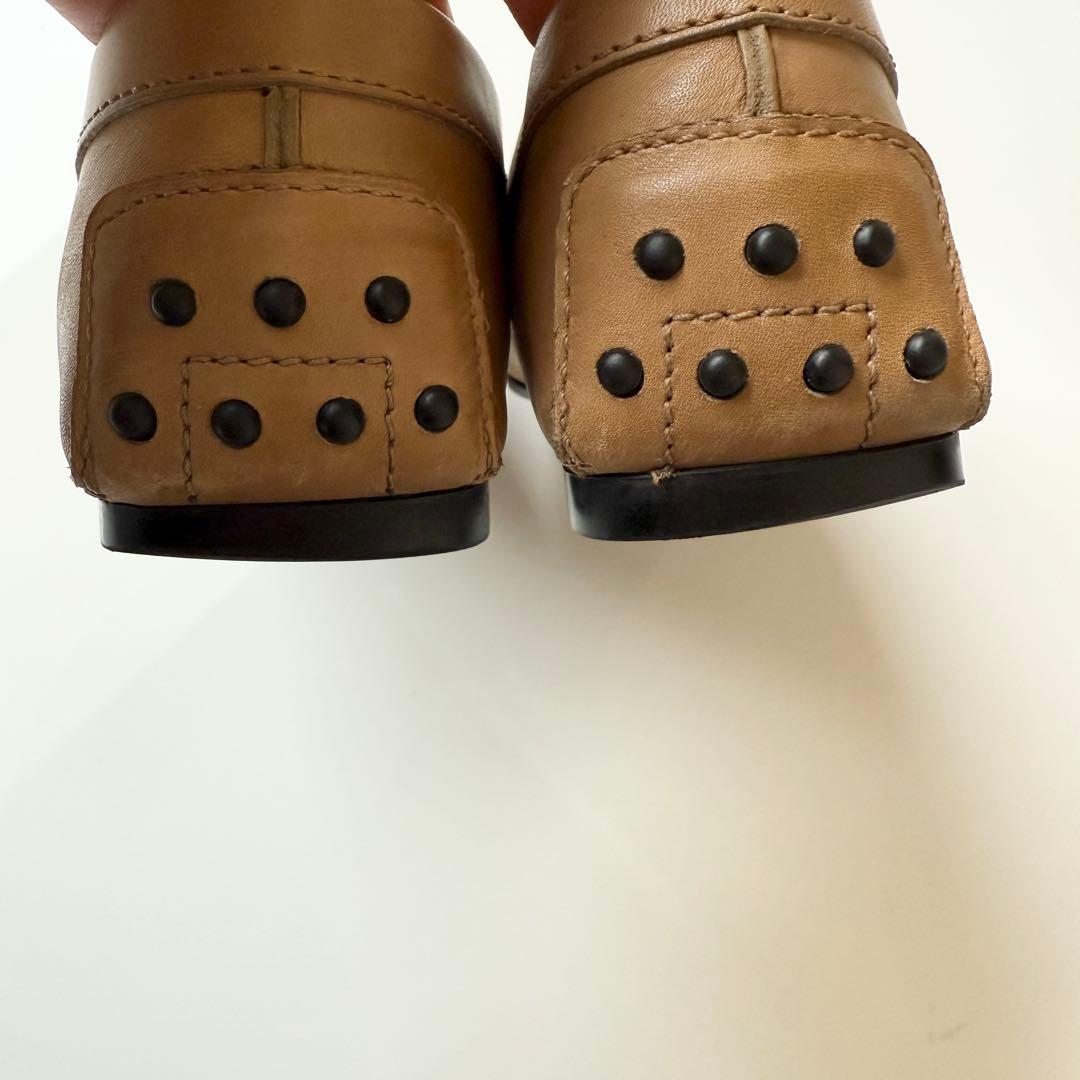 TODS ローファー　ドライビング　レザー ライトブラウン 24.5