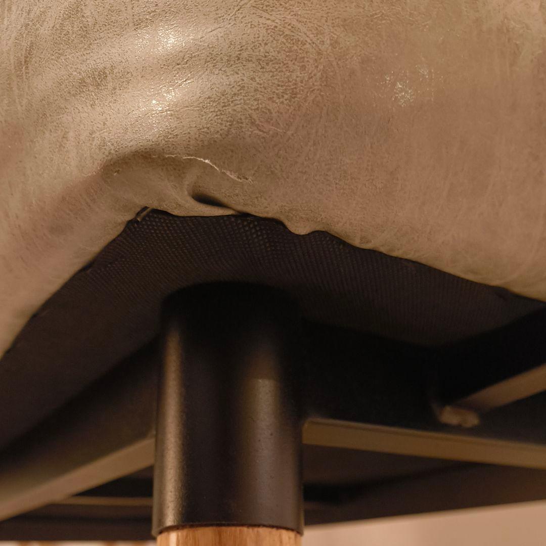 東谷　ロイス　グレー ソファ 2人掛け　レザー調