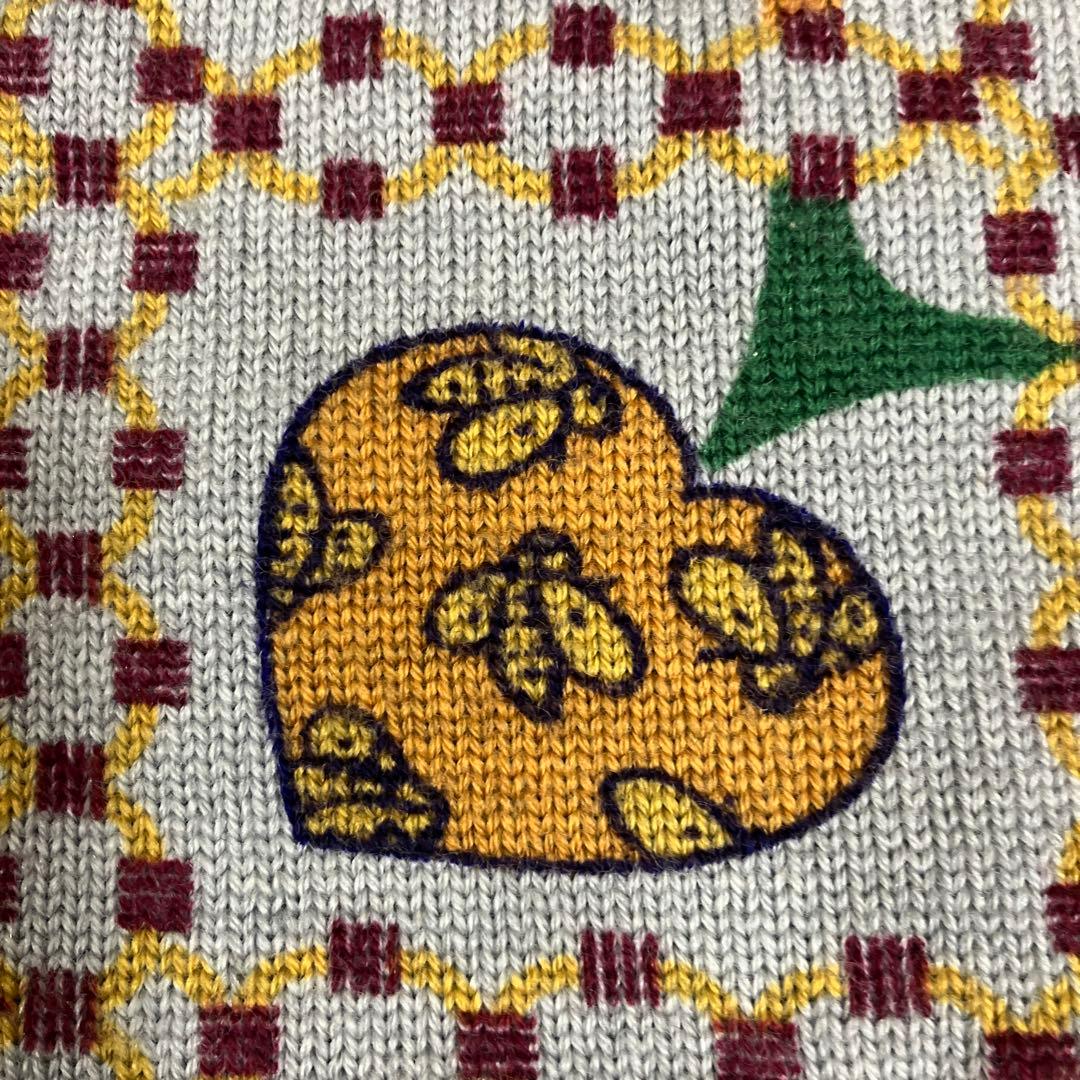 美品　90s Christian Dior ウールニット　ブルーグレー　CDロゴ