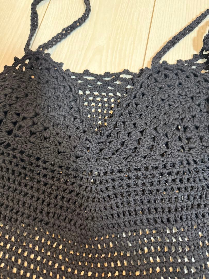 【未使用、新品】スピックアンドスパン　今期クロシェニットキャミソール