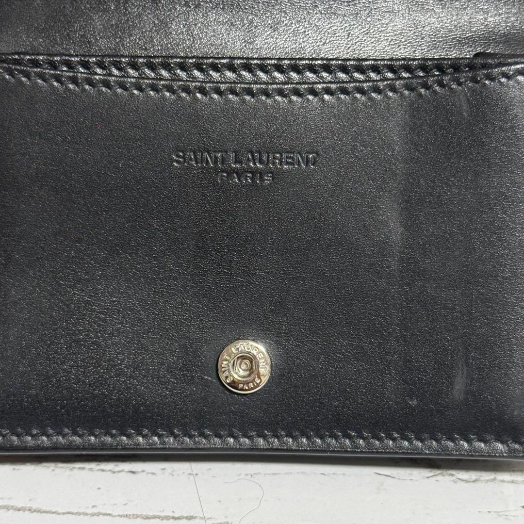 【正規品保証書】サンローラン名刺入れビジネスカードケーススムースレザー現行品