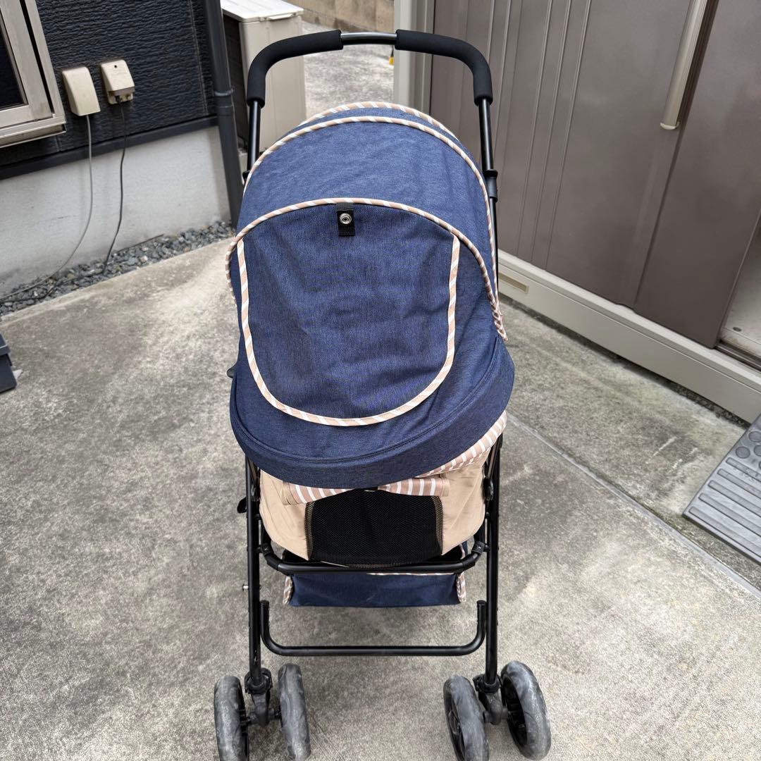 GEX ジェックス わんわんカート 多頭用 DXplus-N デニム柄×ベージュ