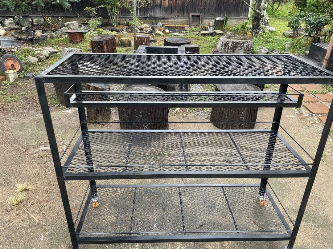 ワイド1200mm アイアンシェルフ　植物棚